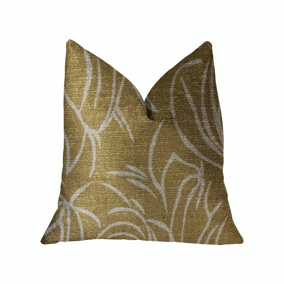 Plutus Brands Mira Mirage Gold Luxury Throw Pillow