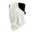 thumbnail image 1 of Plutus Off White Exotic Feather Faux Fur Luxury Throw Blanket, 1 of 3