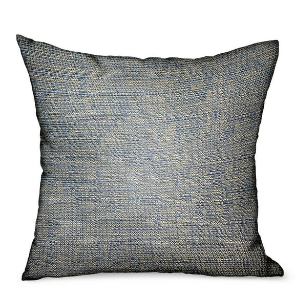 Plutus Brands Oxford Blaze Blue Solid Luxury Outdoor/Indoor Throw Pillow