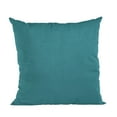 thumbnail image 1 of Plutus Sky Blue Solid Shiny Velvet Luxury Throw Pillow - Double sided 18" x 18", 1 of 5