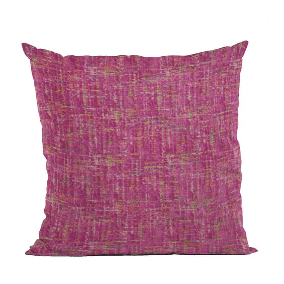 Plutus Brands Plutus Fuchsia New Planet Cut Velvet Luxury Throw Pillow, 18L x 18W