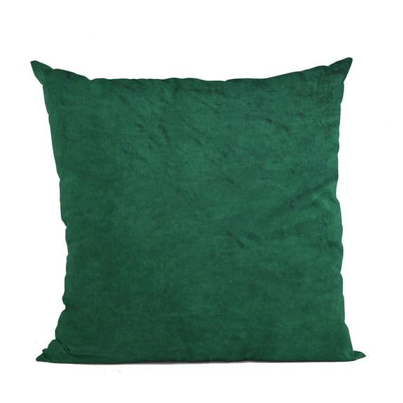 Plutus Emerald Lux Velvet Shiny Velvet Luxury Throw Pillow - Double sided 18" x 18"