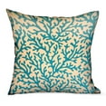 thumbnail image 1 of Plutus Marlin Vines Blue, cream Floral Luxury Throw Pillow Double sided 20" x 30" Queen, 1 of 3