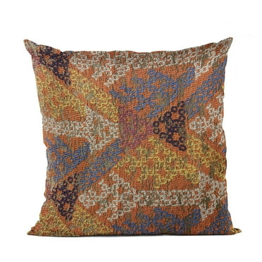 Plutus Brands PBRA2404-2424-DP Multi Color Lines Fret Luxury Throw Pillow - 24 x 24 in.