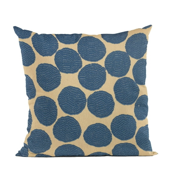 Plutus 16" x 16" Spotty Dot Luxury Throw Pillow in Blue