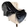thumbnail image 1 of Plutus Two Tone Gray/Amber Handmade Luxury Throw Blanket 102L x 116W California King, 1 of 2
