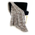 thumbnail image 1 of Plutus Light Brown Wild Rabbit Faux Fur Luxury Throw Blanket, 1 of 3
