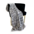 thumbnail image 1 of Plutus Silver Wild Rabbit Faux Fur Luxury Throw Blanket, 1 of 3