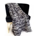 thumbnail image 1 of Plutus Metal Wild Rabbit Faux Fur Luxury Throw Blanket, 1 of 3