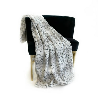 Plutus Brands PBSF1525-6096-TC 60 x 96 in. Snowy Owl Faux Fur Luxury Throw Blanket, Alloy