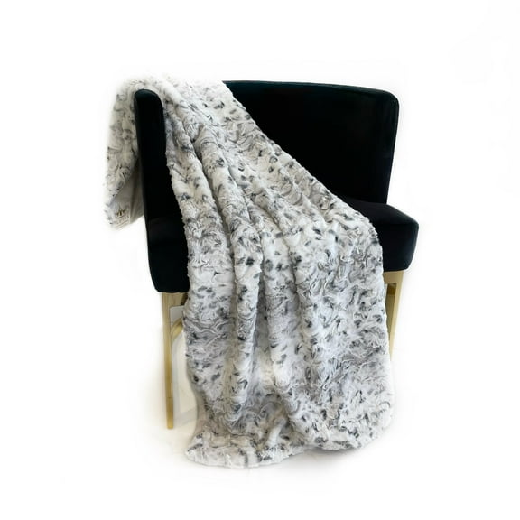 Plutus Brands Plutus Alloy Snowy Owl Faux Fur Luxury Throw Blanket, 96L x 110W