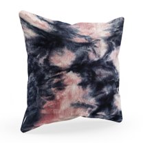Plutus Pink Navy Fureal Animal Faux Fur Luxury Throw Pillow - Double sided 18" x 18"