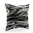 thumbnail image 1 of Plutus Black White Galaxy Animal Faux Fur Luxury Throw Pillow - Double sided 20" x 30" Queen, 1 of 2