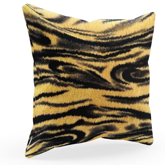 Plutus Yellow Galaxy Animal Faux Fur Luxury Throw Pillow - Double sided 20" x 26" Standard