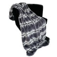 thumbnail image 1 of Plutus Charcoal Fluffy Fields Faux Fur Luxury Throw Blanket, 1 of 1