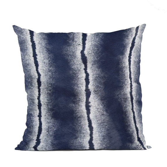 Plutus Navy Fluffy Fields Animal Faux Fur Luxury Throw Pillow - Double sided 16" x 16"