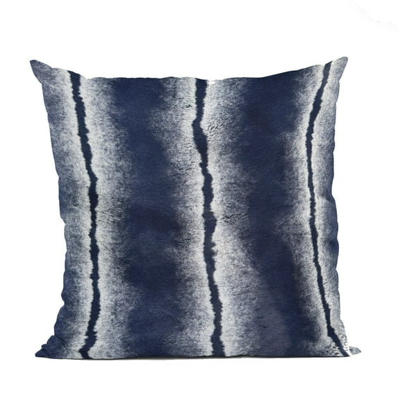Plutus Navy Fluffy Fields Animal Faux Fur Luxury Throw Pillow - Double sided 22" x 22"