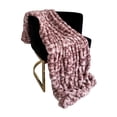 thumbnail image 1 of Plutus Pink Leopard Faux Fur Luxury Throw Blanket, 1 of 3