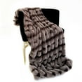 thumbnail image 1 of Plutus Brands Plutus Brown Fluffy Bunni Faux Fur Luxury Throw Blanket, Throw 60W x 90L, 1 of 3