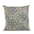 thumbnail image 1 of Plutus 16" x 16" Flowers Jacquard Luxury Throw Pillow in Blue, 1 of 2