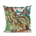thumbnail image 1 of Plutus Brands Blue Garden Graphic Print Luxury Throw Pillow-Size:16" x 16", 1 of 9