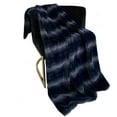 thumbnail image 1 of Plutus Blue Ink Furever Faux Fur Luxury Throw Blanket, 1 of 3
