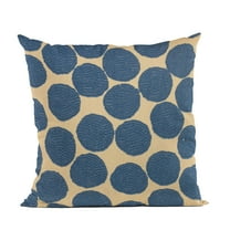Plutus Brands Plutus Blue Spotty Dot Luxury Throw Pillow, 18L x 18W