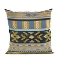 thumbnail image 1 of Plutus 12" x 20" Unique Lanes Border Luxury Throw Pillow in Blue, 1 of 2