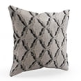 thumbnail image 1 of Plutus Brown Beige Diamond Animal Faux Fur Luxury Throw Pillow - Double sided 20" x 30" Queen, 1 of 7