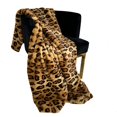 thumbnail image 1 of Plutus Brown Jaguar Faux Fur Luxury Throw Blanket, 1 of 3