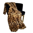 thumbnail image 1 of Plutus Brown Jaguar Faux Fur Luxury Throw Blanket, 1 of 3