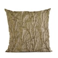 thumbnail image 1 of Plutus Burnished Bronze Yarns Shiny Fabric With Twig Pattern Luxury Throw Pillow - Double sided 16" x 16", 1 of 2