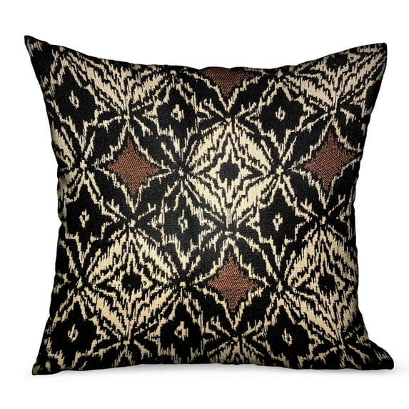 Plutus Daliah Ice Black Chevron Luxury Outdoor/Indoor Throw Pillow Double sided 12" x 20"
