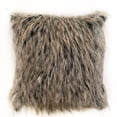 thumbnail image 1 of Plutus Gray Foxy Brown Gray Animal Faux Fur Luxury Throw Pillow-Size:26" x 26", 1 of 3
