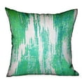 thumbnail image 1 of Plutus Green Avalanche Green Ikat Luxury Outdoor/Indoor Throw Pillow Double sided 22" x 22", 1 of 3