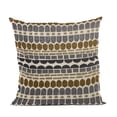 thumbnail image 1 of Plutus 16" x 16" Harmony Border Luxury Throw Pillow in Green and Gray, 1 of 2
