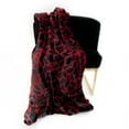 thumbnail image 1 of Plutus Brands Plutus Red Black Plush Faux Fur Luxury Throw Blanket, 60L x 96W, 1 of 3
