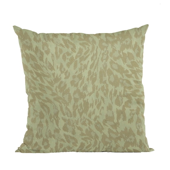 Plutus Brands Plutus Stonewash Cheetah Embroydery Luxury Throw Pillow, 20L x 20W