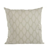 Plutus Wheat Diamond Shiny Fabric With Embroydery Luxury Throw Pillow - Double sided 20" x 20"