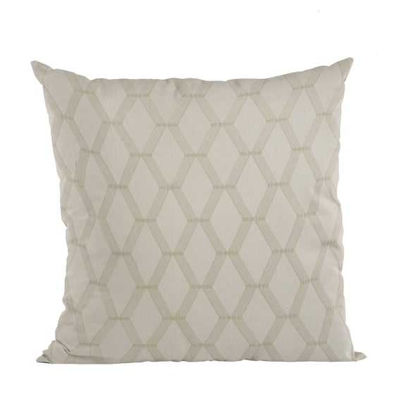 Plutus Wheat Diamond Shiny Fabric With Embroydery Luxury Throw Pillow - Double sided 26" x 26"