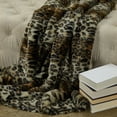 thumbnail image 1 of Plutus Wild Leo Faux Fur Luxury Throw 60"W x 36"L, 1 of 2