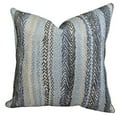 thumbnail image 1 of Plutus Zigzag Rows Graphite Handmade Throw Pillow, (Double sided 22" x 22"), 1 of 3