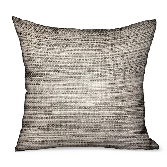 Plutus 16" x 16" Lake Weave Solid Luxury Outdoor Throw Pillow in Silver