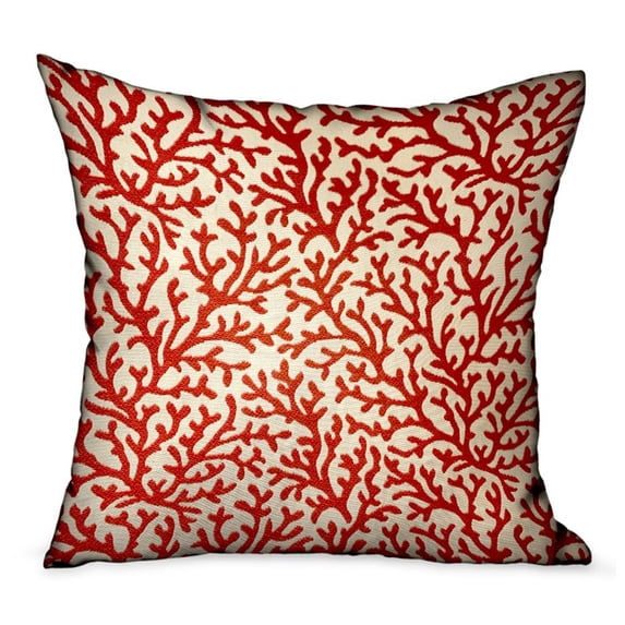 Plutus Sweet Trinidad Red Floral Luxury Throw Pillow Double sided 20" x 30" Queen