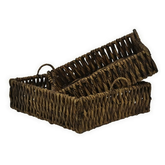 Plutus 2 Piece Modern Tray Set in Brown