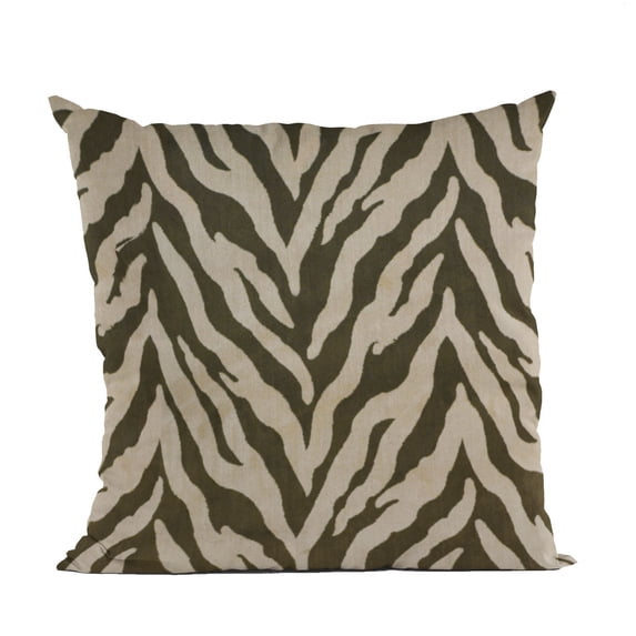 Plutus Tribal Zebra Zebra Print Velvet Luxury Throw Pillow - Double sided 20" x 30" Queen
