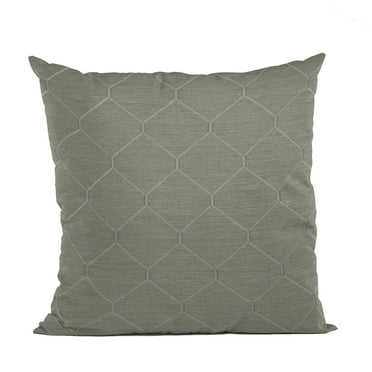 Plutus Brands Urban Grey Kona Embroydery, Some Shine To This Pattern Luxury Throw Pillow