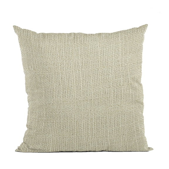 Plutus Vanilla Wall Textured Solid, With Open Weave. Luxury Throw Pillow - Double sided 16" x 16"