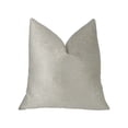 thumbnail image 1 of Plutus Brands White Dove White Artificial Leather Luxury Throw Pillow, 1 of 3