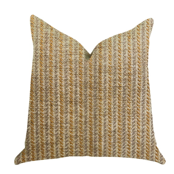 Plutus Brands Woven Beliza Luxury Throw Pillow Double Sided 24" x 24"